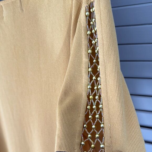 CAL Fashion Gold Embellished Top - Picture 4 of 5